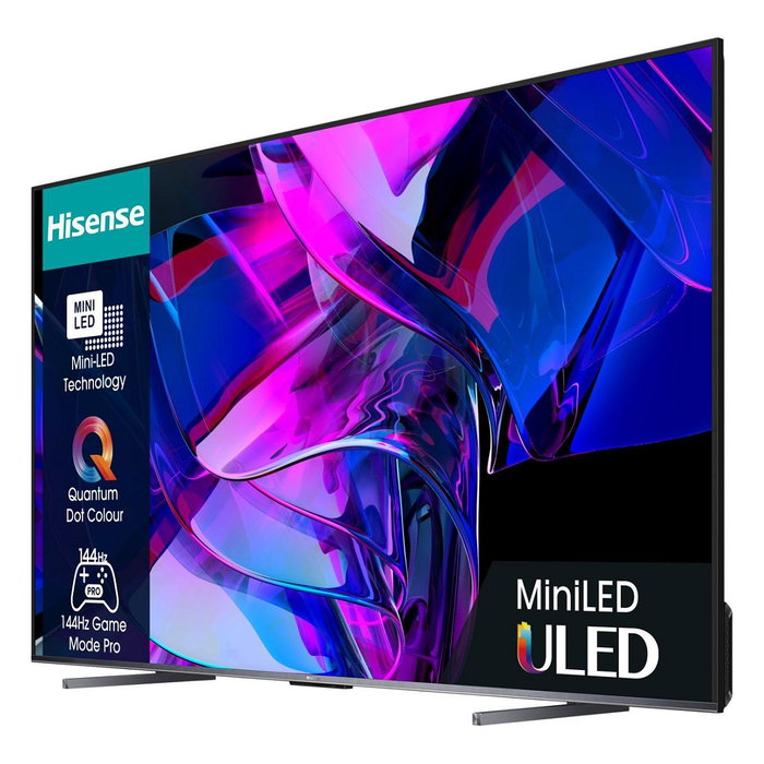 Hisense 100U7KQ - Smart TV 100" (254 cm) 4K UHD Mini LED 144Hz, WiFi, Bluetooth, Dolby Atmos, VIDAA U7, HDR10+, FreeSync, Modo Juego, Negro