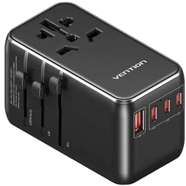 Vention Cargador de Pared Universal GaN 120W FJGB0 con 3xUSB-C y 1xUSB-A