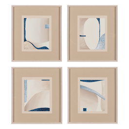 Cuadro Pintura Abstracto 4/M 44 X 50 cm (Set de 4)