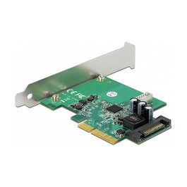 DeLOCK PCI Express x4 Tarjeta de Expansión Interna USB 3.2 Gen 2 (1x Conector Key B 20 Pines) - Adaptador para Placa Base