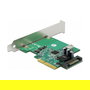 DeLOCK PCI Express x4 Tarjeta de Expansión Interna USB 3.2 Gen 2 (1x Conector Key B 20 Pines) - Adaptador para Placa Base