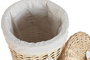 DKD Home Decor Cesta Ropa Boho Natural Mimbre y Poliéster Set de 3 Piezas 45 x 55 x 45 cm