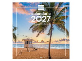 FINOCAM Calendario de Pared 2027 Paisajes Paradisíacos 300x300 mm