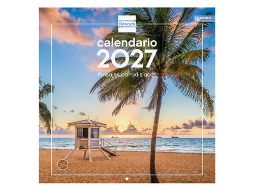 FINOCAM Calendario de Pared 2027 Paisajes Paradisíacos 300x300 mm FINOCAM Calendario de Pared 2027 Paisajes Paradisíacos 300x300 mm