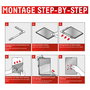 Displex DISPLEX 01535 Protector de Pantalla de Vidrio Templado 9H para iPad (7ma/8va/9na Gen) y Air (3ra Gen) 26.7 cm (10.5") - Incluye Kit Montaje