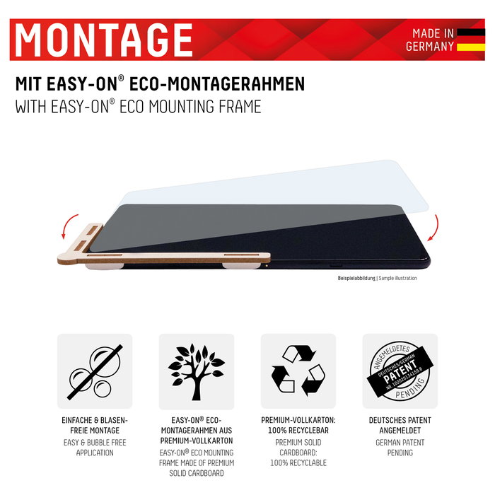 Displex DISPLEX 01535 Protector de Pantalla de Vidrio Templado 9H para iPad (7ma/8va/9na Gen) y Air (3ra Gen) 26.7 cm (10.5") - Incluye Kit Montaje