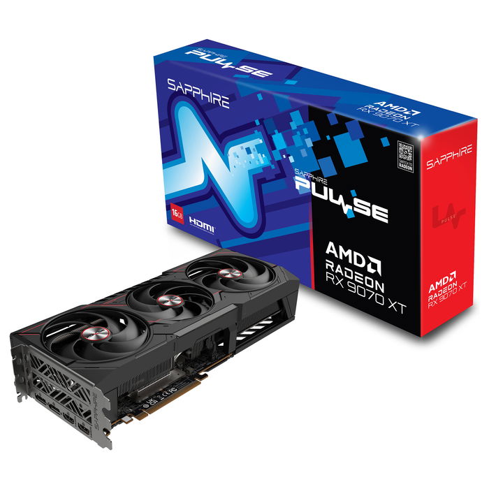 Sapphire Pulse Radeon RX 9070 XT 16GB GDDR6, 3 Ventiladores