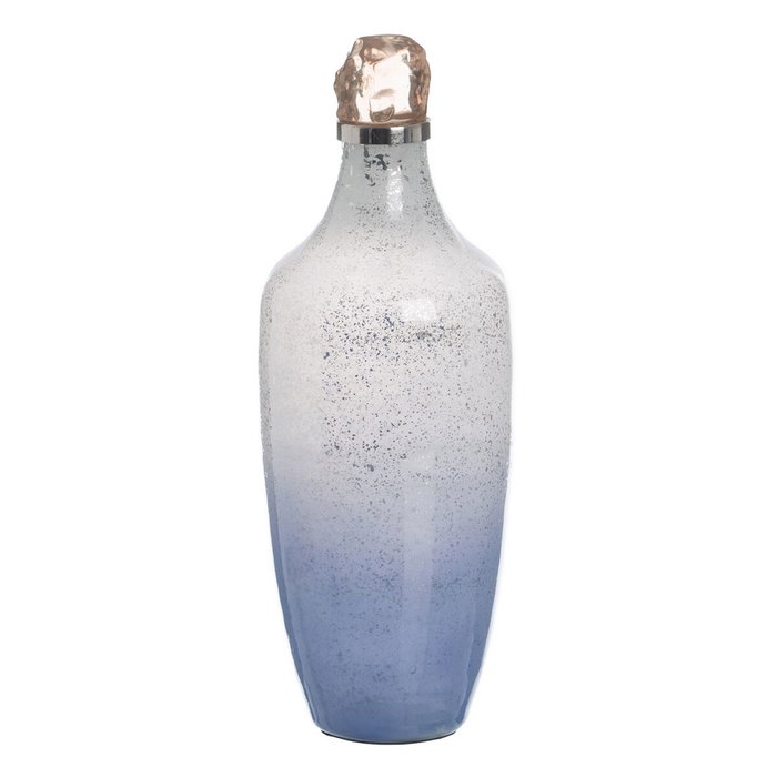 Ixia Botella Decorativa Azul Cristal 16 x 16 x 44 cm Ixia Botella Decorativa Azul Cristal 16 x 16 x 44 cm