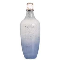 Ixia Botella Decorativa Azul Cristal 16 x 16 x 44 cm