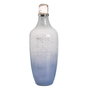 Botella Decorativa Azul Cristal 16 X 16 X 44 cm