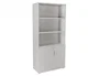 Rocada Armario con cuatro estantes y dos puertas inferiores 195x90x45 cm gris/gris
