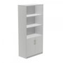 Rocada Armario con cuatro estantes y dos puertas inferiores 195x90x45 cm gris/gris