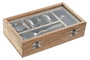 DKD Home Decor Set de 4 Piezas Vintage Regalo Brujula Lupa Prismaticos Catalejo Marron 22 x 13 x 6 cm