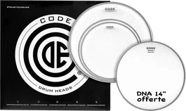 CODE Parche Generador Standard Transparente 12,13,16" + DNA 14" para Bateria