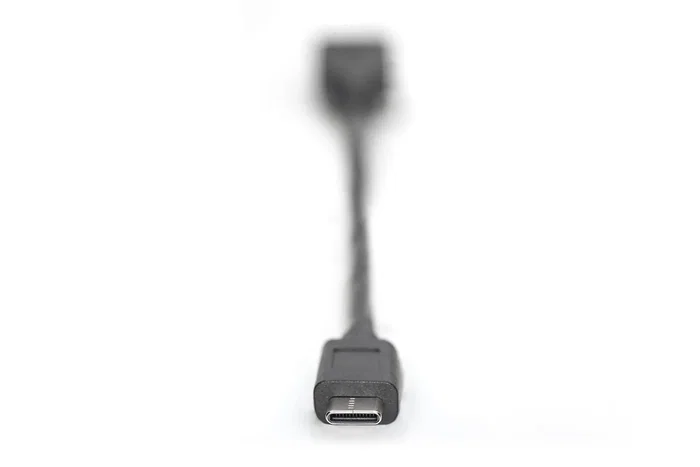 Digitus Cable Adaptador USB Type-C a USB-A OTG 0,15m Negro