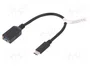 Digitus Cable Adaptador USB Type-C a USB-A OTG 0,15m Negro
