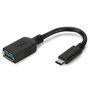 Digitus Cable Adaptador USB Tipo-C OTG Type C a A M/F 0.15m 3A 5GB 3.0 Version Negro