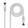 Nanocable 10.20.2000-L25 Cable de Red Ethernet CAT8.1 S/FTP (SSTP), 40 Gbps, 2 GHz, 0.25m, Gris, RJ45, Blindaje Total, Cobre Libre de Oxígeno