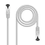 Nanocable 10.20.2000-L25 Cable de Red Ethernet CAT8.1 S/FTP (SSTP), 40 Gbps, 2 GHz, 0.25m, Gris, RJ45, Blindaje Total, Cobre Libre de Oxígeno