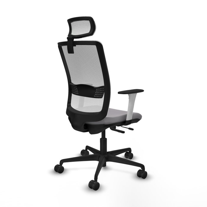 PIQUERAS Y CRESPO Silla de oficina Haches con mecanismo Sincro/Traslack Gris y Blanco PIQUERAS Y CRESPO Silla de oficina Haches con mecanismo Sincro/Traslack Gris y Blanco