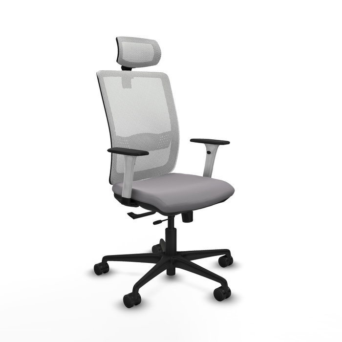PIQUERAS Y CRESPO Silla de oficina Haches con mecanismo Sincro/Traslack Gris y Blanco PIQUERAS Y CRESPO Silla de oficina Haches con mecanismo Sincro/Traslack Gris y Blanco