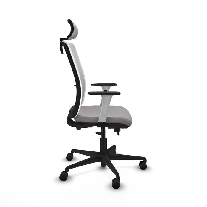 PIQUERAS Y CRESPO Silla de oficina Haches con mecanismo Sincro/Traslack Gris y Blanco PIQUERAS Y CRESPO Silla de oficina Haches con mecanismo Sincro/Traslack Gris y Blanco