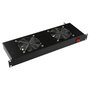 Lanview Módulo de ventilador para montaje en rack con termostato analógico 1U (2 ventiladores)