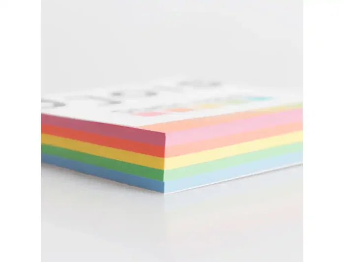 Djois Bloc de notas electrostáticas quita y pon 75x100 mm 250 hojas 5 colores surtidos