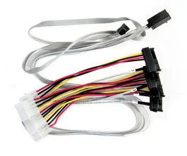 Microchip Technology 2280100-R Cable SAS SFF-8643 a 4x1 SAS, 0.8 m, 6 Gbit/s, Multicolor Blanco