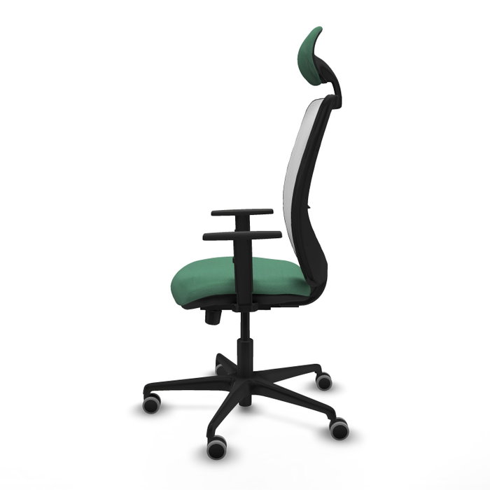 PIQUERAS Y CRESPO Silla de oficina Zulema Verde esmeralda y Blanco