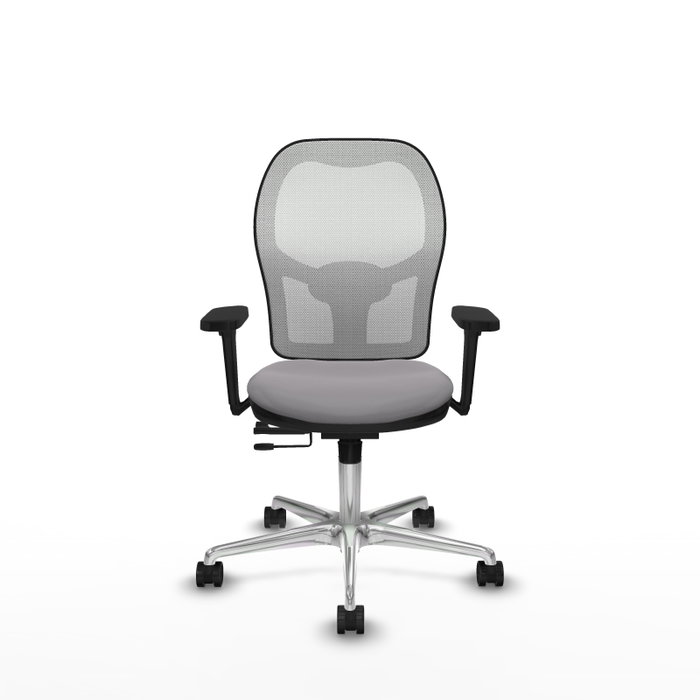 PIQUERAS Y CRESPO Silla de oficina Jorquera con mecanismo Sincro/Traslack Gris y Blanco