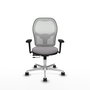 PIQUERAS Y CRESPO Silla de oficina Jorquera con mecanismo Sincro/Traslack Gris y Blanco