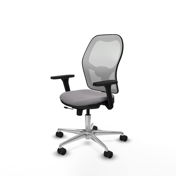 PIQUERAS Y CRESPO Silla de oficina Jorquera con mecanismo Sincro/Traslack Gris y Blanco