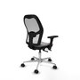 PIQUERAS Y CRESPO Silla de oficina Jorquera con mecanismo Sincro/Traslack Gris y Blanco