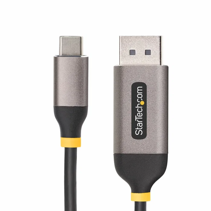 StarTech.com Cable Adaptador USB-C a DisplayPort de 3m, 8K 60Hz, 4K 144Hz, HDR10, Gris y Negro