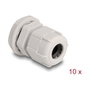 DeLOCK Prensacables M16 Gris 10 piezas