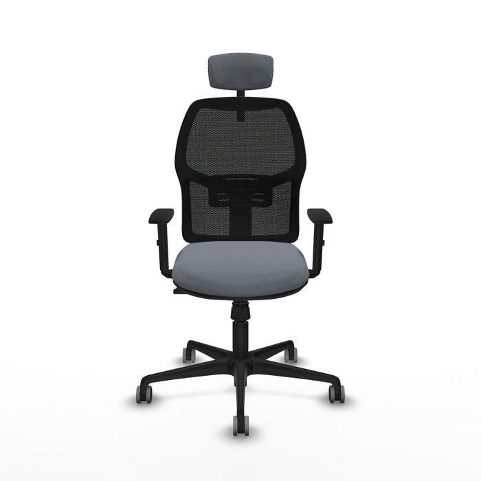 PIQUERAS Y CRESPO Silla de oficina Alfera con mecanismo Sincro, Gris y Negro