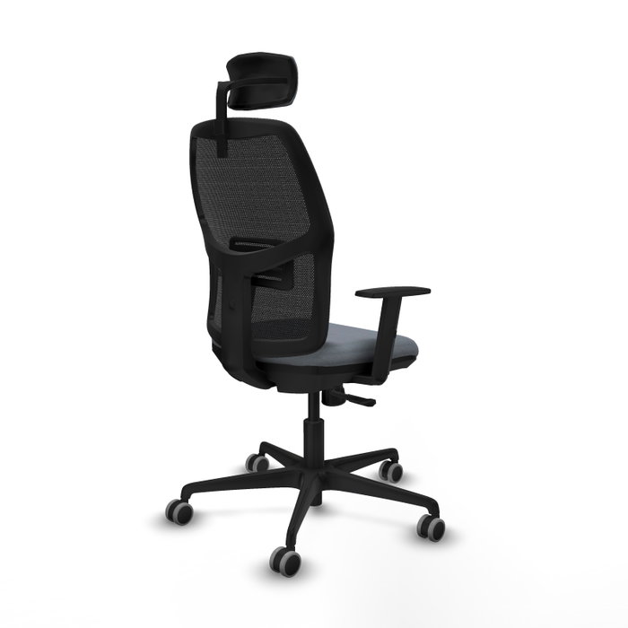PIQUERAS Y CRESPO Silla de oficina Alfera con mecanismo Sincro, Gris y Negro