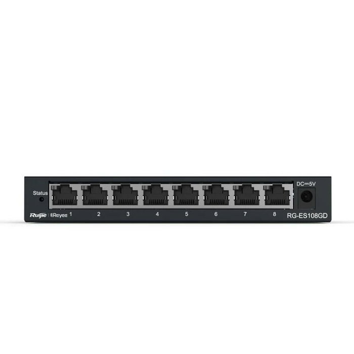 Ruijie Switch no administrado 8 puertos Gigabit RJ45 chasis de acero