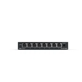 Ruijie Networks Switch No Administrado Gigabit 8 Puertos (10/100/1000) RG-ES108GD, Caja Acero Negro, Sin Ventilador, Apilable, Alta Fiabilidad