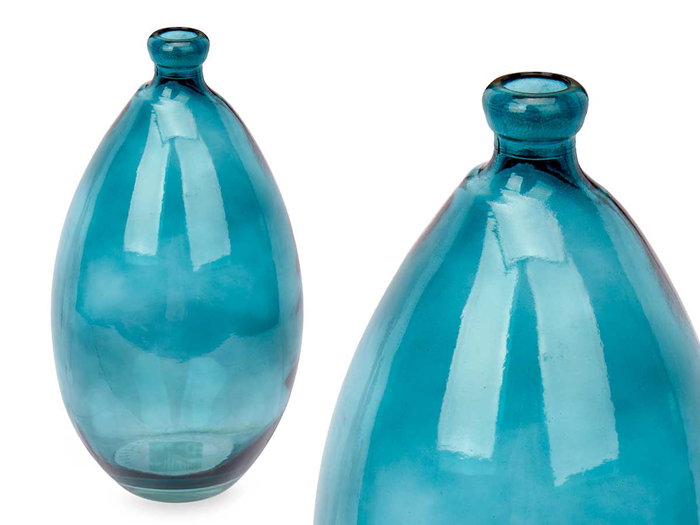 GIFTDECOR Botella Abombada Irregular Turquesa GIFTDECOR Botella Abombada Irregular Turquesa