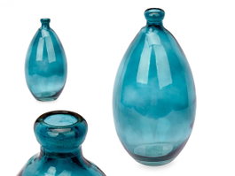 GIFTDECOR Botella Abombada Irregular Turquesa