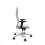 PIQUERAS Y CRESPO Sillón Albacete Blanco con Mecanismo Sincro y Base de Aluminio