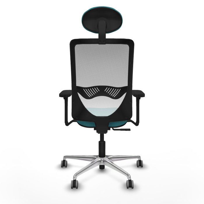 PIQUERAS Y CRESPO Silla de oficina Zulema con Mecanismo Sincro, Tela Turquesa y Malla Blanca PIQUERAS Y CRESPO Silla de oficina Zulema con Mecanismo Sincro, Tela Turquesa y Malla Blanca