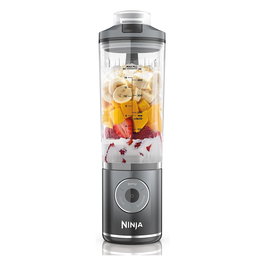 Ninja BC251 Blast Max Smoothie Maker, Batidora de vaso portátil con picahielos, 570ml, 3 velocidades, Gris, BC251EUGY