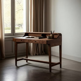 Ixia Escritorio de Madera de Mango Natural 122 x 62 x 90 cm