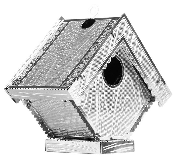 Fascinations Metal Earth Modelo 3D Casa de Pájaros en Metal - Kit de Maqueta de Acero Inoxidable para Construcción sin Pegamento ni Soldadura