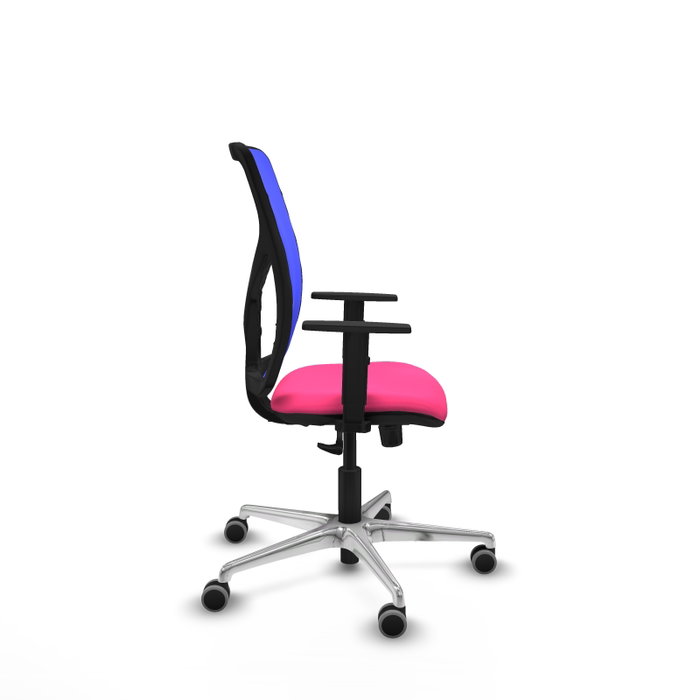 PIQUERAS Y CRESPO Silla de oficina Motilla con mecanismo Sincro, Rosa y Azul
