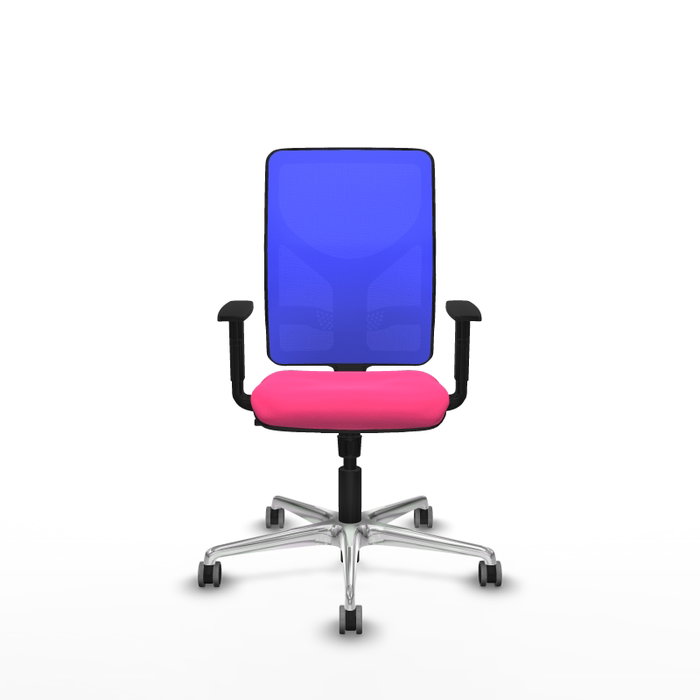 PIQUERAS Y CRESPO Silla de oficina Motilla con mecanismo Sincro, Rosa y Azul