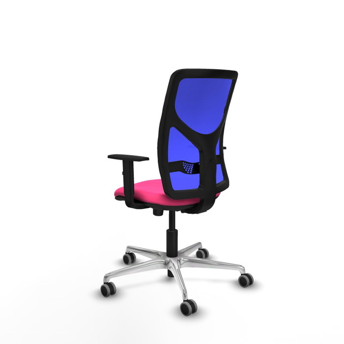 PIQUERAS Y CRESPO Silla de oficina Motilla con mecanismo Sincro, Rosa y Azul
